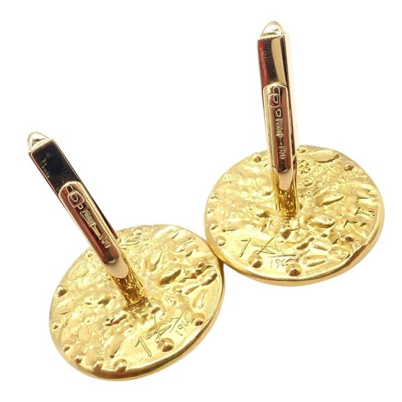 Authentic Salvador Dali D'or for Piaget 18k & 22k Yellow Gold Cufflinks - Picture 10 of 12